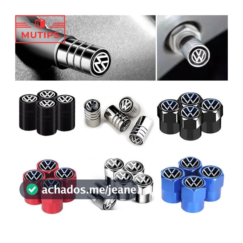 Volkswagen 4Pcs/Set Pneus De Liga De Alumínio Para Carros Tampa De Ar Roda Haste De Válvula VW Polo 9n 9n3 gol g5 g4 g3 g6 Nivus Fox Novo Carocha Virtus