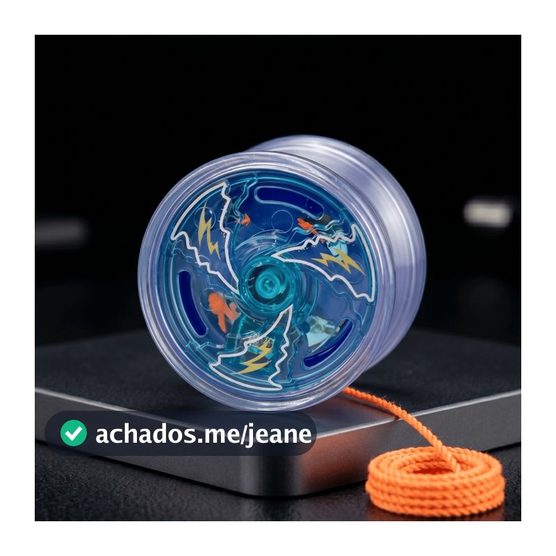 Ioiô Infantil com Luz LED Colorido - Yoyo super resistente que acende ao rodar