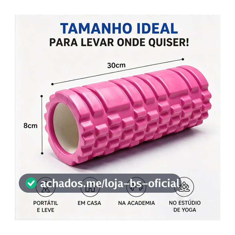 Rolo de Liberação Miofascial Espuma Densa Massagem Profissional para Treino e Relaxamento