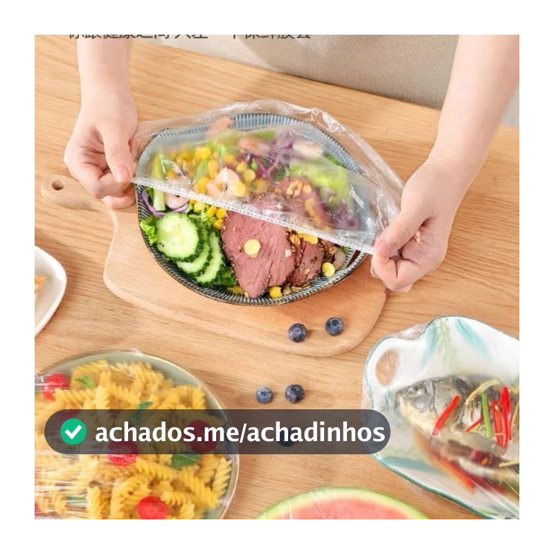 Kit 100 ate 300 Unidades de Tampa De Plástico descartável para alimento (MC19169)