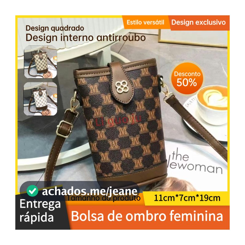 Bolsa de ombro feminina   Bolsa de um ombro   Design anti-roubo fivela    Bolsa de ombro único