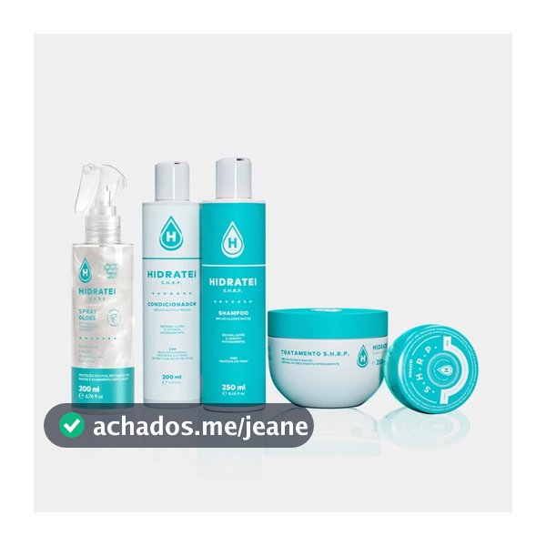 Kit SHRP Hidratei Shampoo + Condicionador + Máscara + Proteína + Spray Gloss