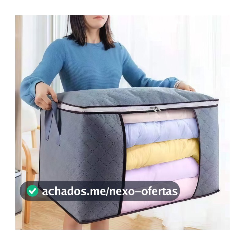 Caixa Saco Organizador Cobertor Casaco Guarda Roupa Ecológico Anti-Poeira Umidade Insetos Multiuso Organizers