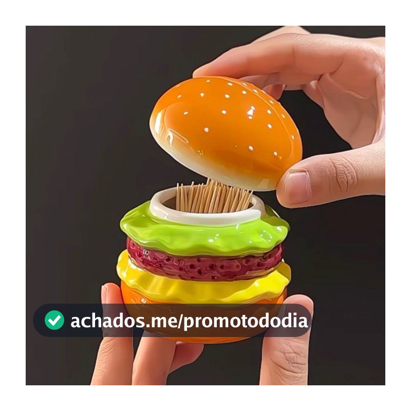 Criativo Hambúrguer Caixa De Palito Doméstico Titular Cotonete Armazenamento Fio Dental Decoração Desktop Ornamentos
