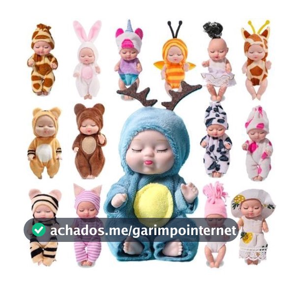 Kit 6/ 12 Mini Baby Doll 11cm Bonecas Dormindo Realistas Brinquedo Animal Presente para Meninas