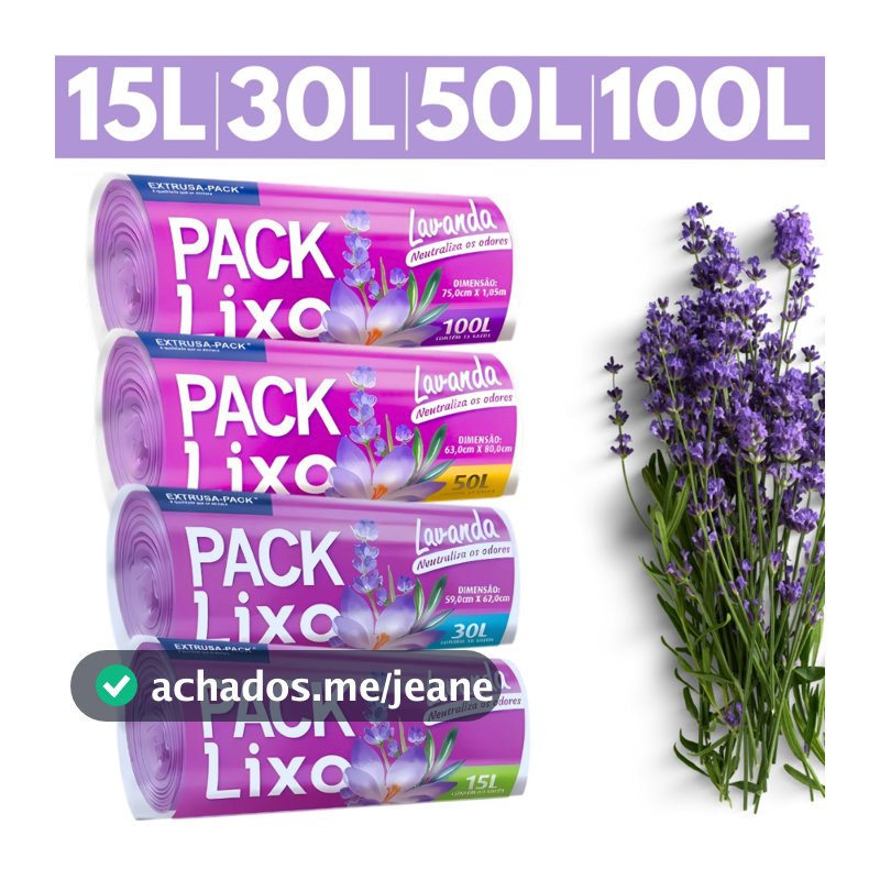 Saco De Lixo 15L 30L 50L 100L Litros Saco Lixo Lavanda Anti Odor Perfumado Lilás Anti Inseto