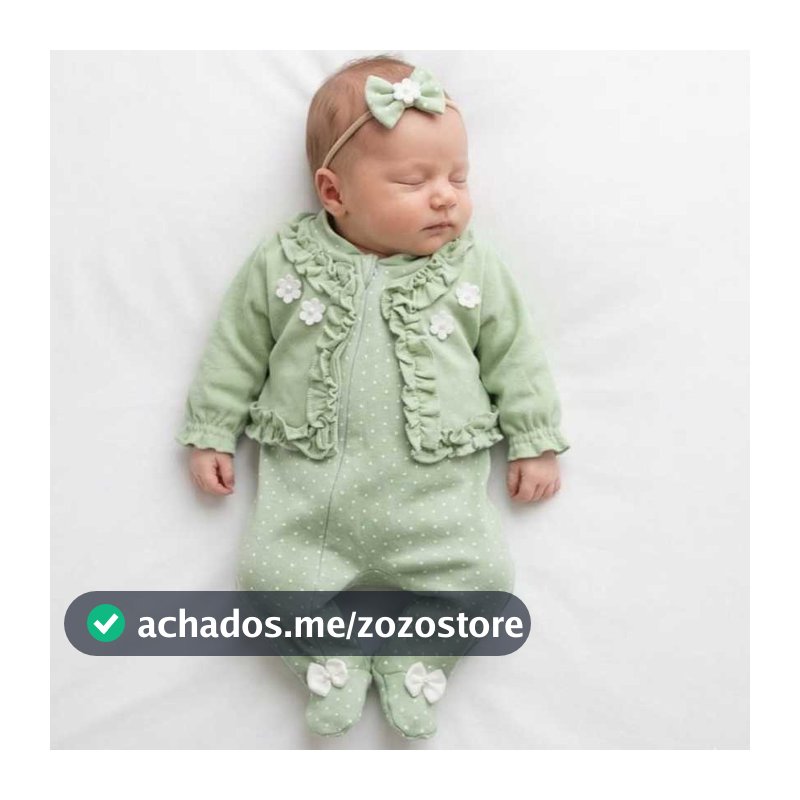 Roupa Macacão Menina Manga Longa Bebê Kids Clarice Malha 100% Algodão