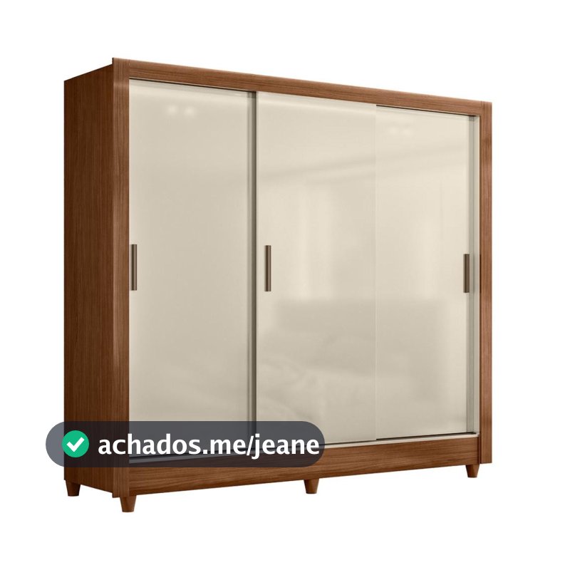 Guarda Roupas Casal com 3 Portas de Correr 2 Gavetas França Andirá