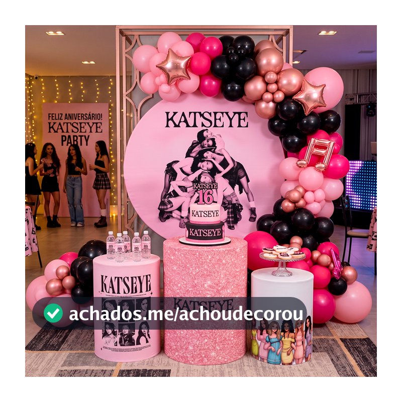 Kit Capas Painel Tema  Katseye Pink Lançamento Party Menina 2026