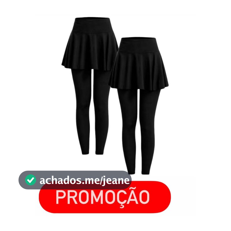 KIT 2 Calça Legging Academia Suplex Saia justa Tapa Bumbum Fitnes Malhar