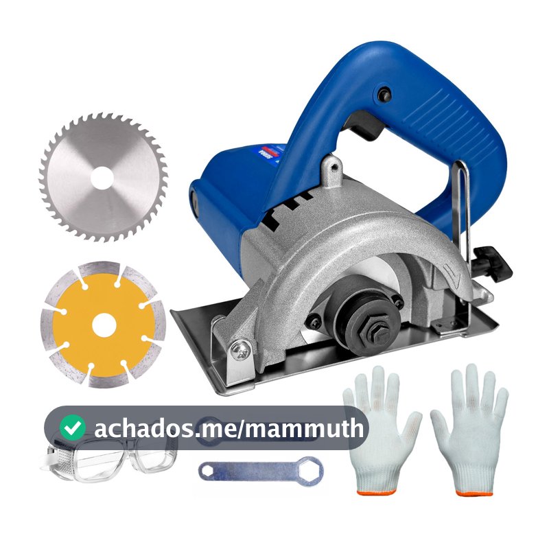 Serra Mármore 1200w Profissional Corta Piso Granito Ceramica Ferro Madeira Concreto Potente Tipo Makita Com Disco 110/22