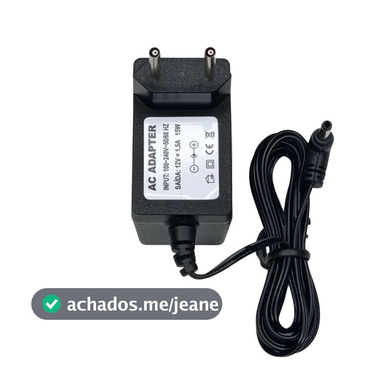 Fonte Carregador 12V 1.25A Compatível Alexa Echo Dot 3ª Geração 15.0W