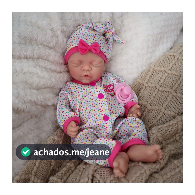 35cm Boneca Bebê Reborn Silicone Sólido Menina Suave Pode Tomar Banho BRASTOY