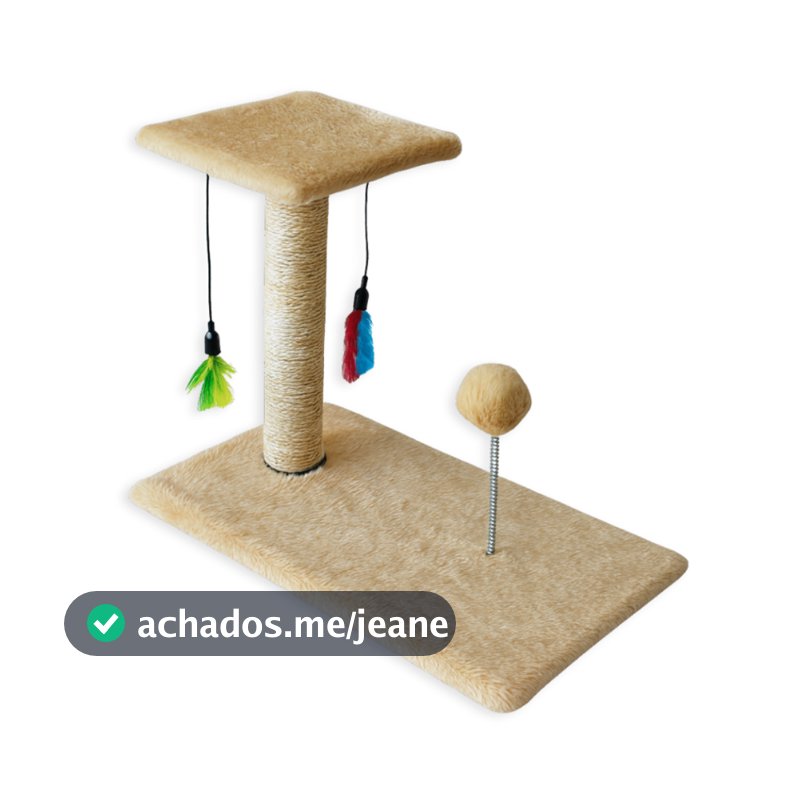 Arranhador Para Gatos Poste Brinquedo Bolinha Interativo