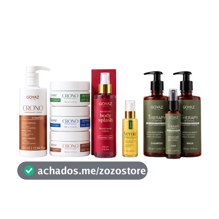 Combo Goyaz com 8 Produtos Capilares + Body Splash | Tratamento Capilar Completo
