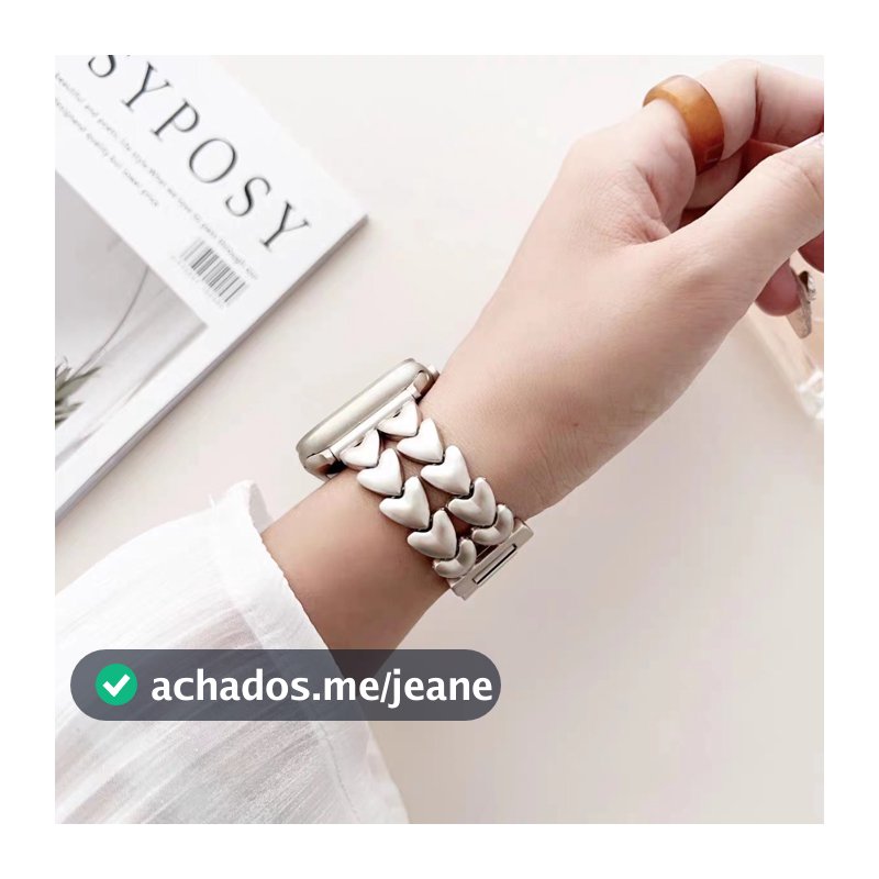 Pulseira Feminina De Metal Para Apple Watch Band Série 10 9 8 7 6 3 5 se De Aço Inoxidável De Luxo iWatch 42mm 46mm Ultr