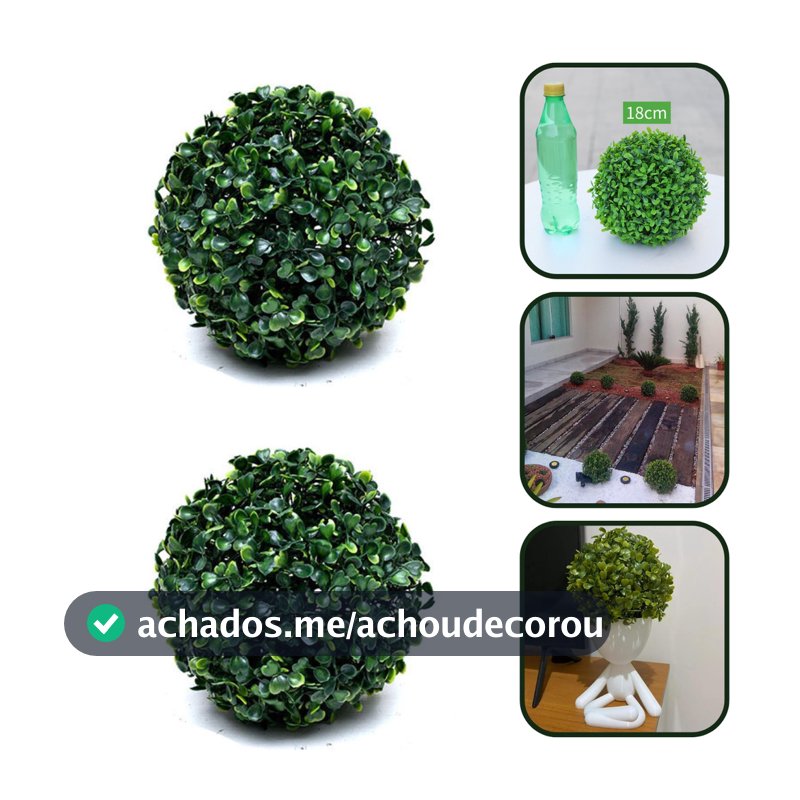 Kit 2 Unidades Buchinhos 18CM Grama Artificial Decoração