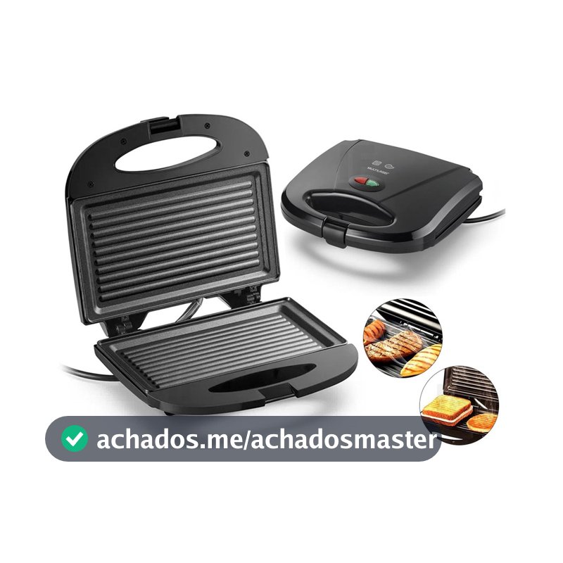 Sanduicheira Elétrica Chapa Inox Antiderrapante