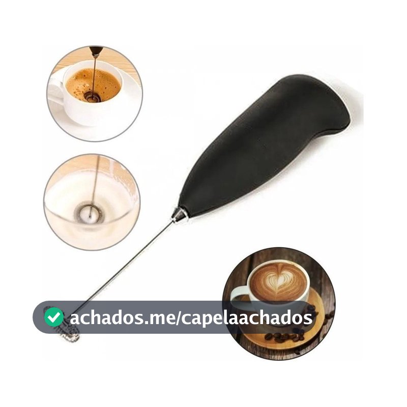 Mini Mixer Elétrico Portátil Batedor de Ovos e Leite Espumador Café – Utensílio de Cozinha a Pilha