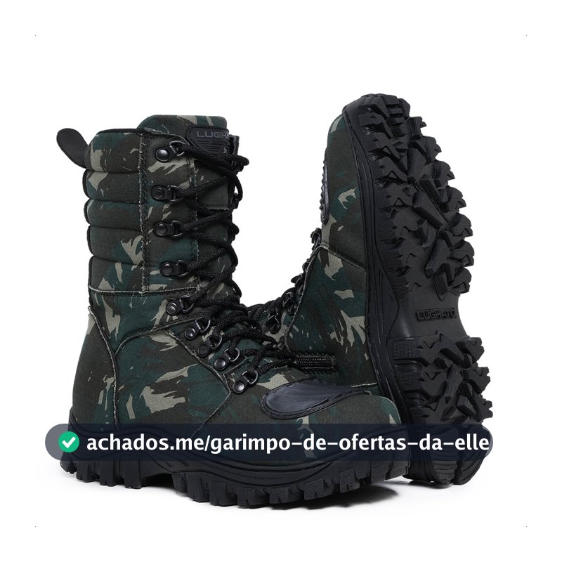Coturno Militar Camuflado Caça E Pesca
