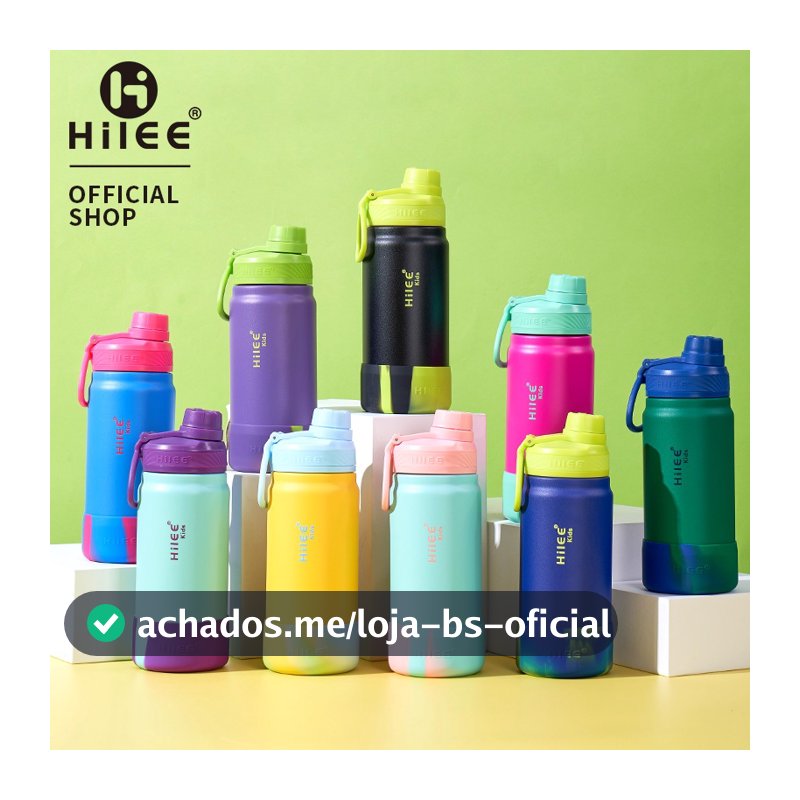 Hilee Candy Edition Copo Térmico Feminino 304 Inox, Portátil, com Canudo e Anti Vazamento