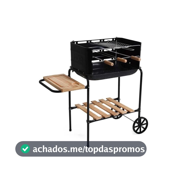 Churrasqueira Carvão Califórnia Bacia Esmaltada Com Acessorios 3011 MOR