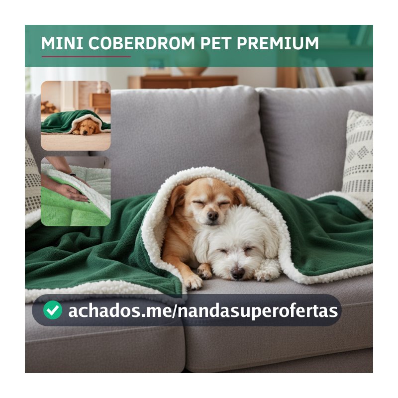 Coberdrom Pet Premium Sherpa Carneirinho Quentinho Antialérgico Confortável Cães E Gatos Premium