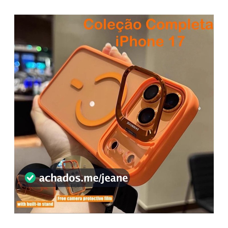 Capa Magnética Luxo Para iPhone 17 Pro Max 18 Pro Max 17 16 E 15 14 13 12  / Brinde Pelicula Camera
