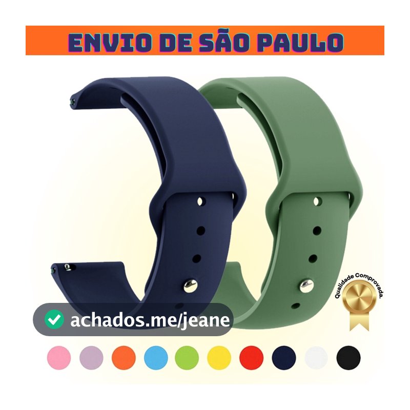 Pulseira 20 / 22mm De Silicone Colorida EXCLUSIVA Para Amazfit GTR | GTR 2-2E | GTR 3- 3 PRO GRT 4