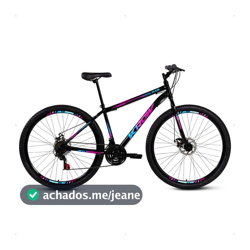 Bicicleta Aro 29 Aço Carbono Freios A Disco 21 Marchas Krow Bikes Para o dia a Dia Passeio