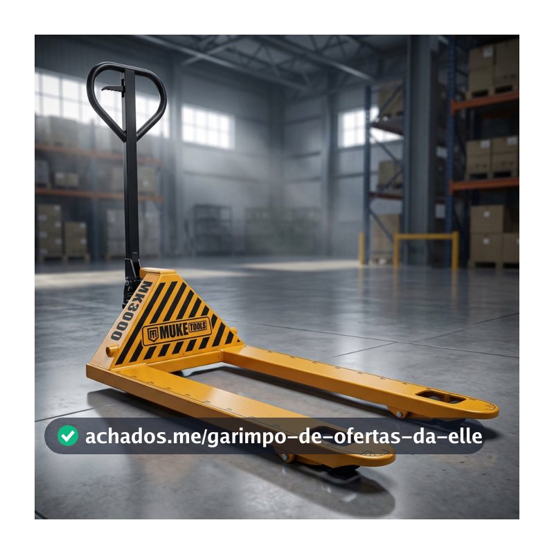 Paleteira Manual Transpallet Hidráulica 3000kg 03 Ton Roda Dupla 685X1220 Muke Tools
