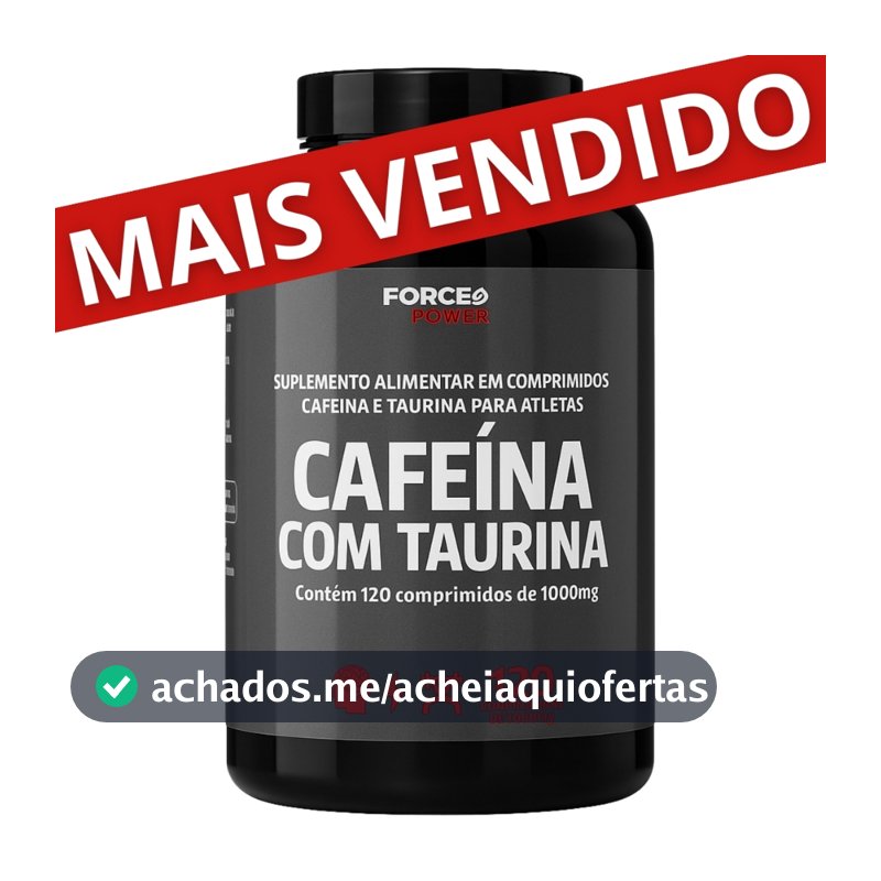 CAFEÍNA ORIGINAL TERMOGÊNICO Pré Treino com Taurina 120 Comprimidos - ( PRODUTO PARA 02 MESES )