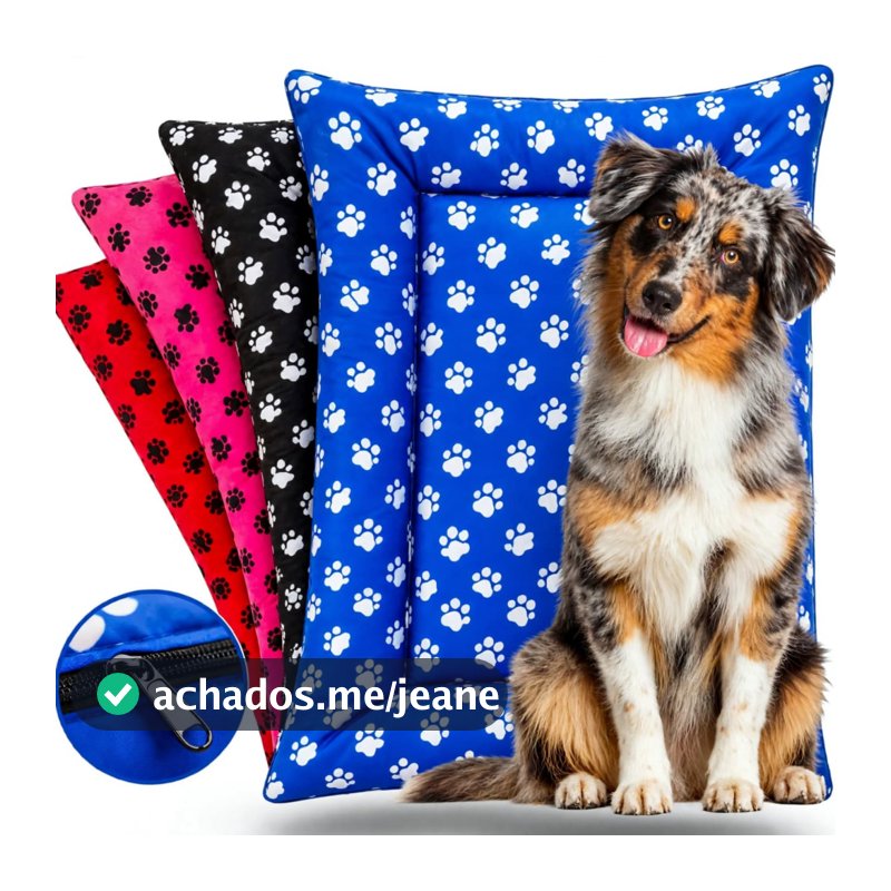 Caminha Pet Colchonete Almofada Macia Cachorro ou Gato Cama Térmica Fundo Impermeável com Zíper Lavável P M G GG XGG