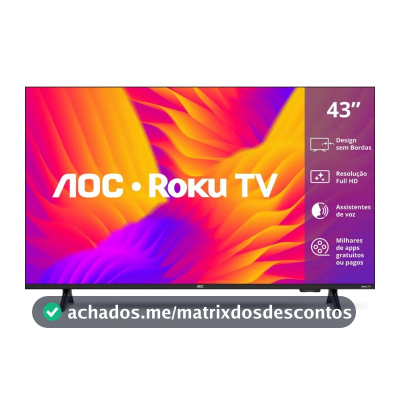 Smart TV AOC 43S5155/78G 43" Full HD LED Com Bluetooth E HDR