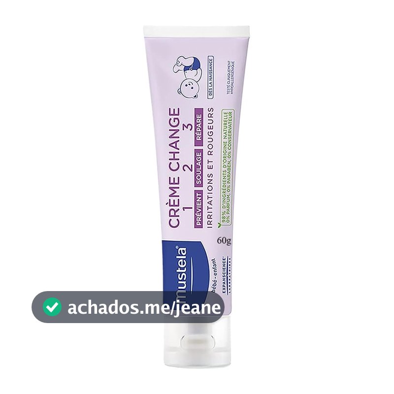 Mustela Vitaminado 1 > 2 3 Creme Assado Preventivo 60g-Pomada Assada Bebê Com Tripla Ação-98 % Ingredientes Naturais