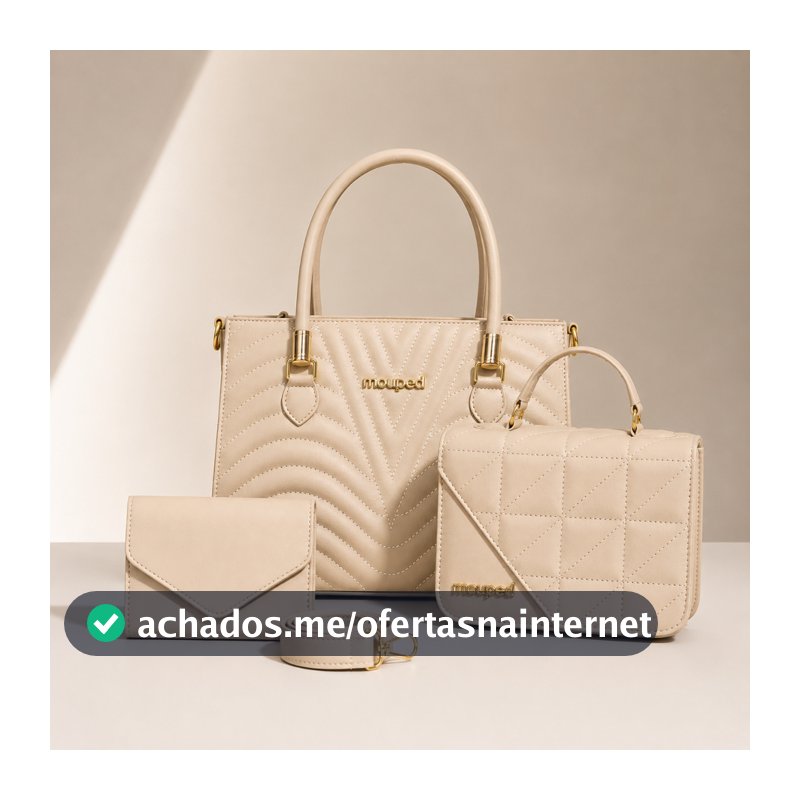 Kit 2 Bolsas Femininas Transversal Tiracolo + Carteira Lançamento