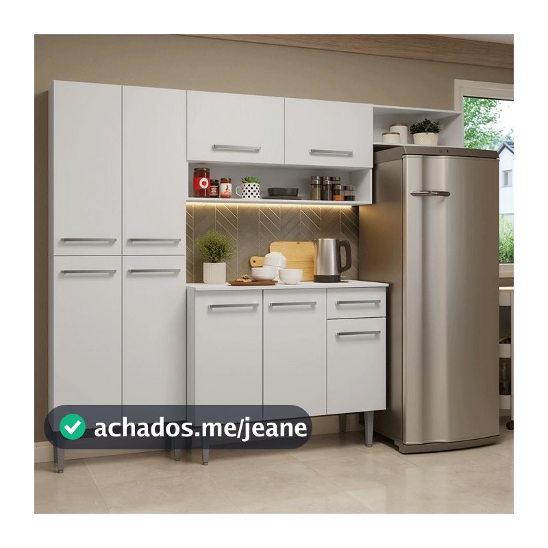 Armário de Cozinha Completa 229cm Emilly Madesa 016