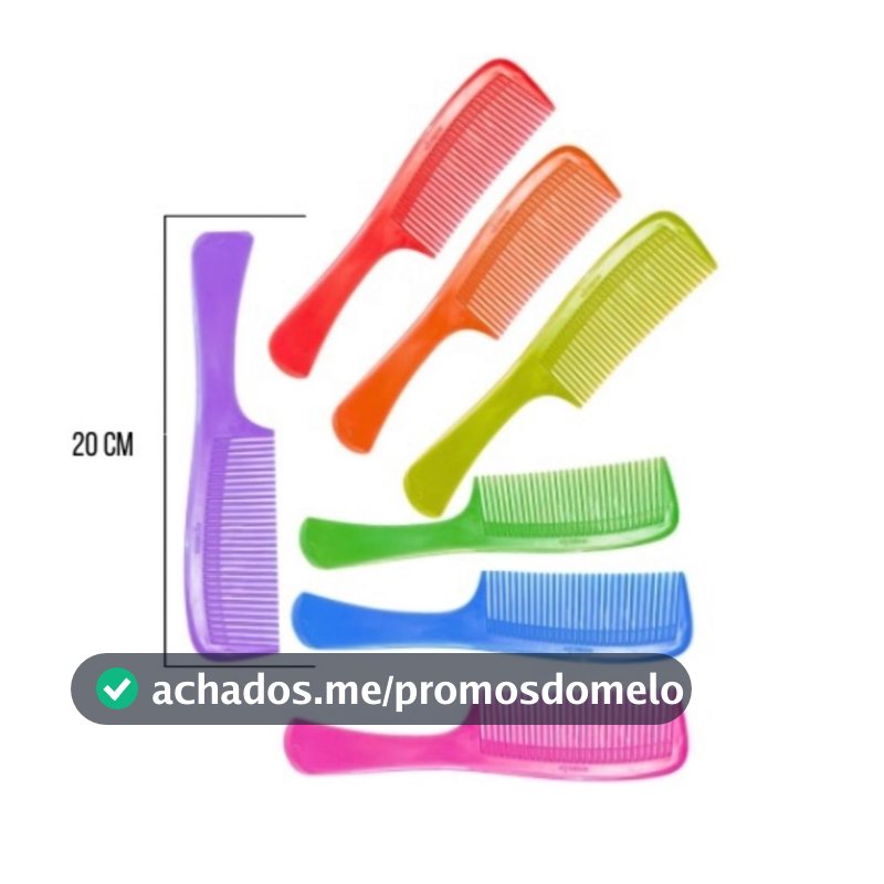 Kit 3, 6,12, 24 e 36 Pente Bonitão Unidades Ergonômico, Resistente Ideal para Uso Diário/Brindes