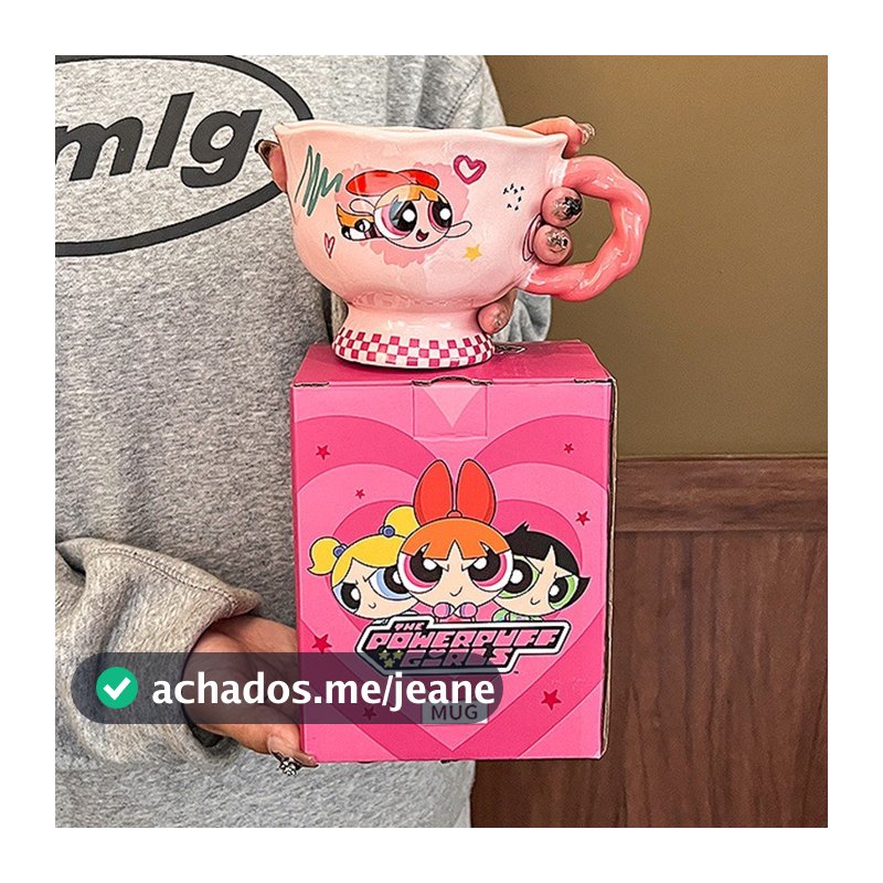 Caneca de cerâmica para meninas Superpoderosas, caneca de cerâmica para meninas, leite doméstico de alto valor, café da