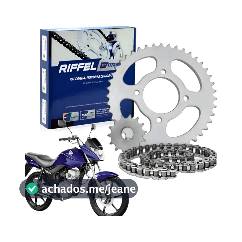 Kit Relação Tração Transmissão Cg Titan Fan 150 2004 2005 2006 2007 2008 2009 A 2015 Original Riffel