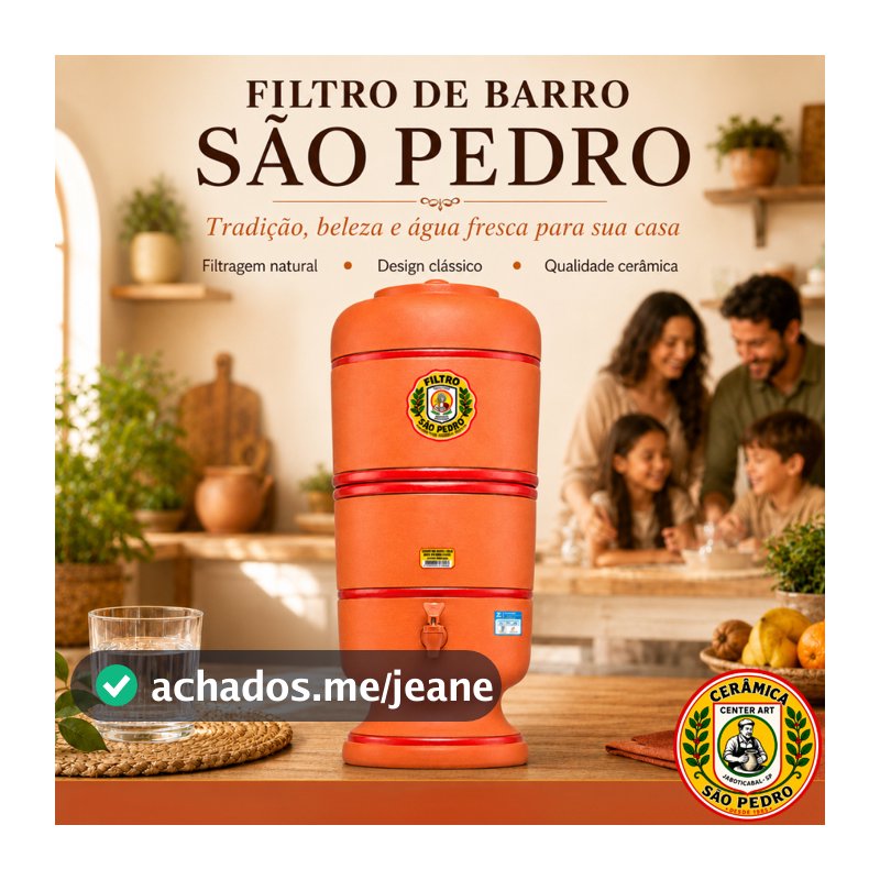 FILTRO DE BARRO 12 LITROS (6L+6L)) FILTRAGEM SUPER RÁPIDA - 2 VELAS - COMPLETO