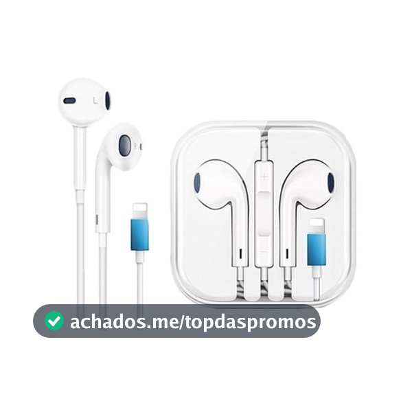 Fone de Ouvido entrada lightning para Iphone Microfone Bluetooth