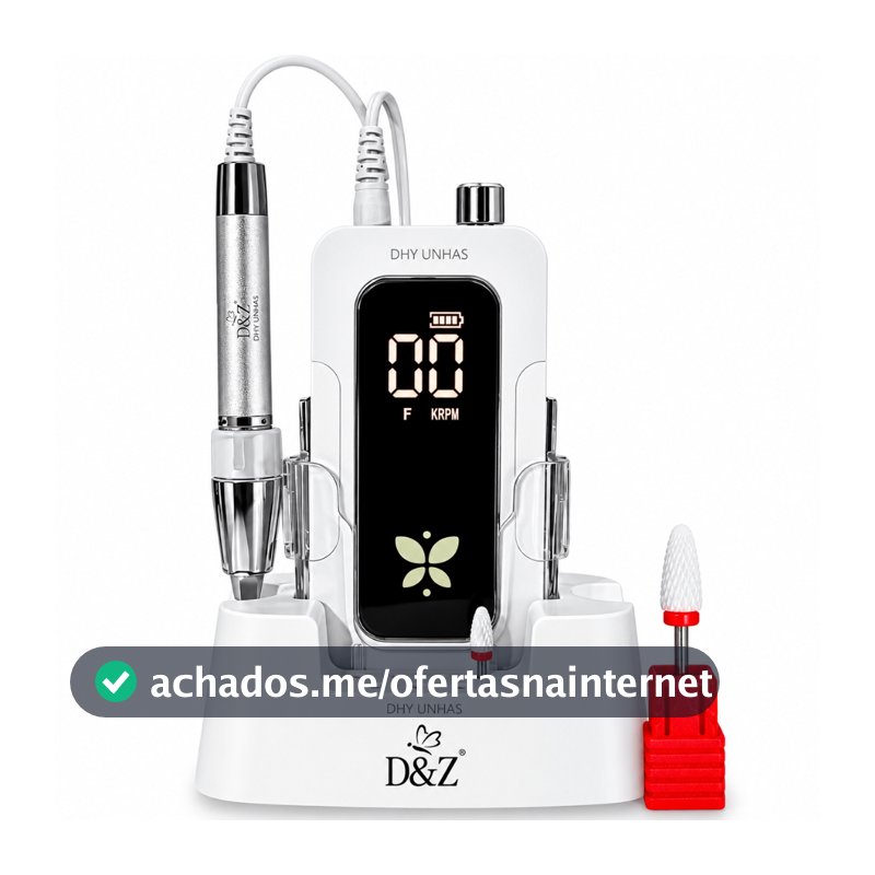 Motor Lixadeira Portatil Profissional Unhas Gel 45000 - D&z Branco