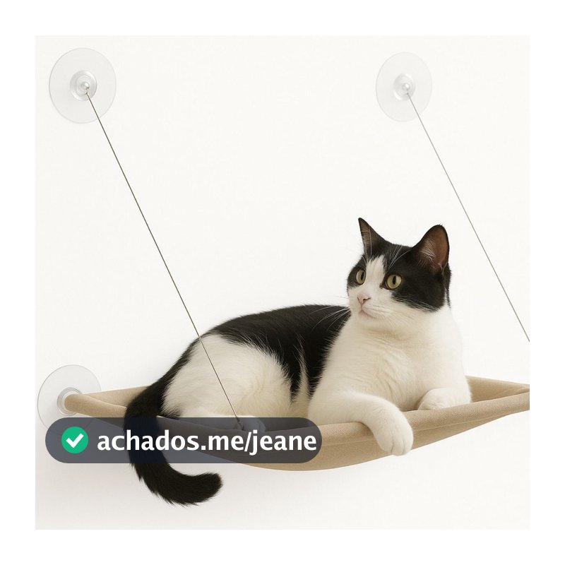 Cama Suspensa para Gato Caminha Ventosa Cola na Janela de Gatos Pet Ninho Gatificação Panorâmico