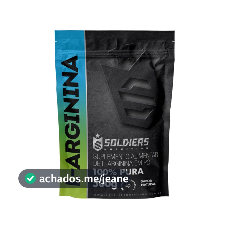Arginina 100% Puro Importado Soldiers Nutrition Aminoácido Suplemento Nutricional Recuperação Muscular