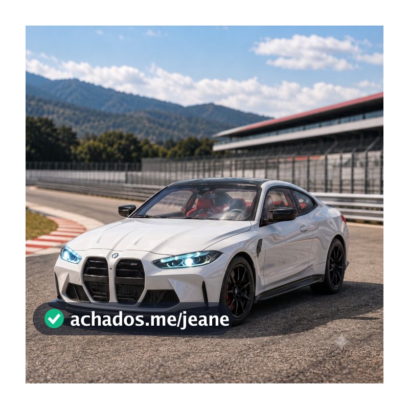 Miniatura Carro BMW M4 Coupe G82 1:24 Metal Som Luz Abre Portas Friccao Ligeiro