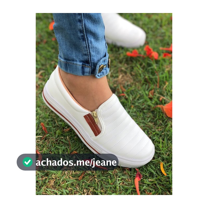 Tênis Sapatênis Sapatilha Feminino Casual Slip On Ajuste Elástico e Zíper Confortável Envio Imediato