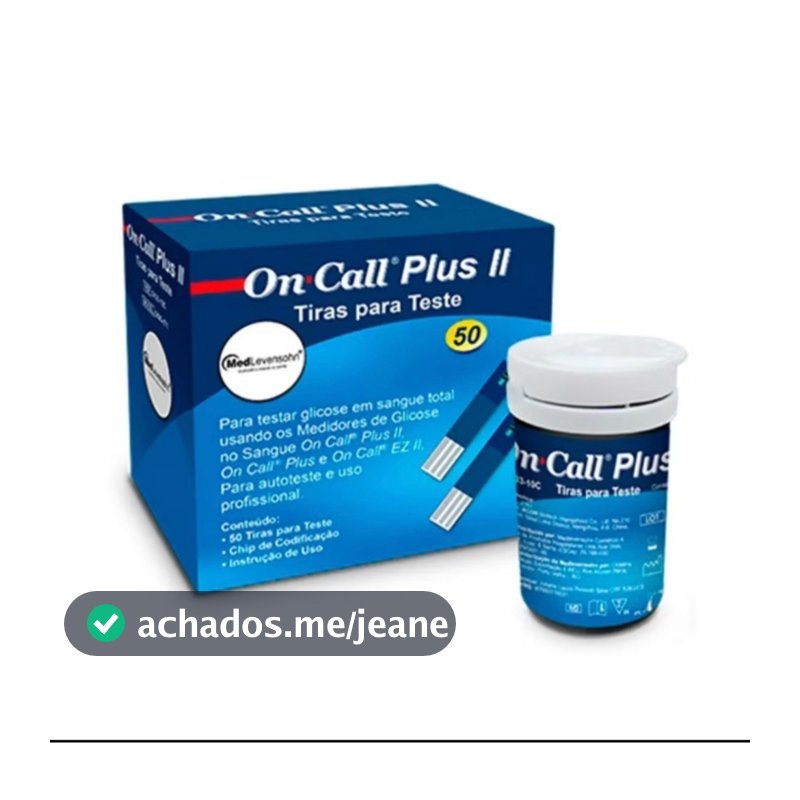 TIRAS DE GLICEMIA ONCALL PLUS II COM 50/100/150/200