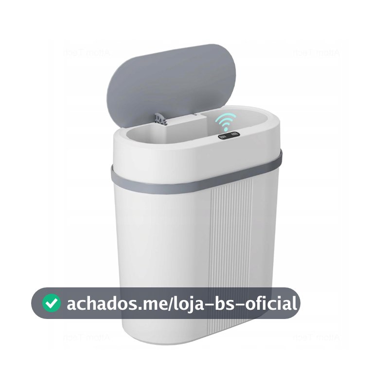 Lixeira Automática 12 Litros Com Sensor Infravermelho Para Cozinha Banheiro Escritório Anti Odor