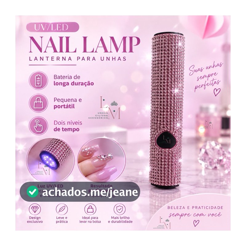 Lanterna Recarregável Dafu Led/Uv para Unhas Com Suporte e Cabo, Nail Designer Manicure